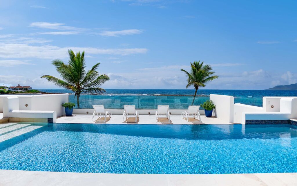 Villa Le Bleu pool deck, Little Harbour Estates