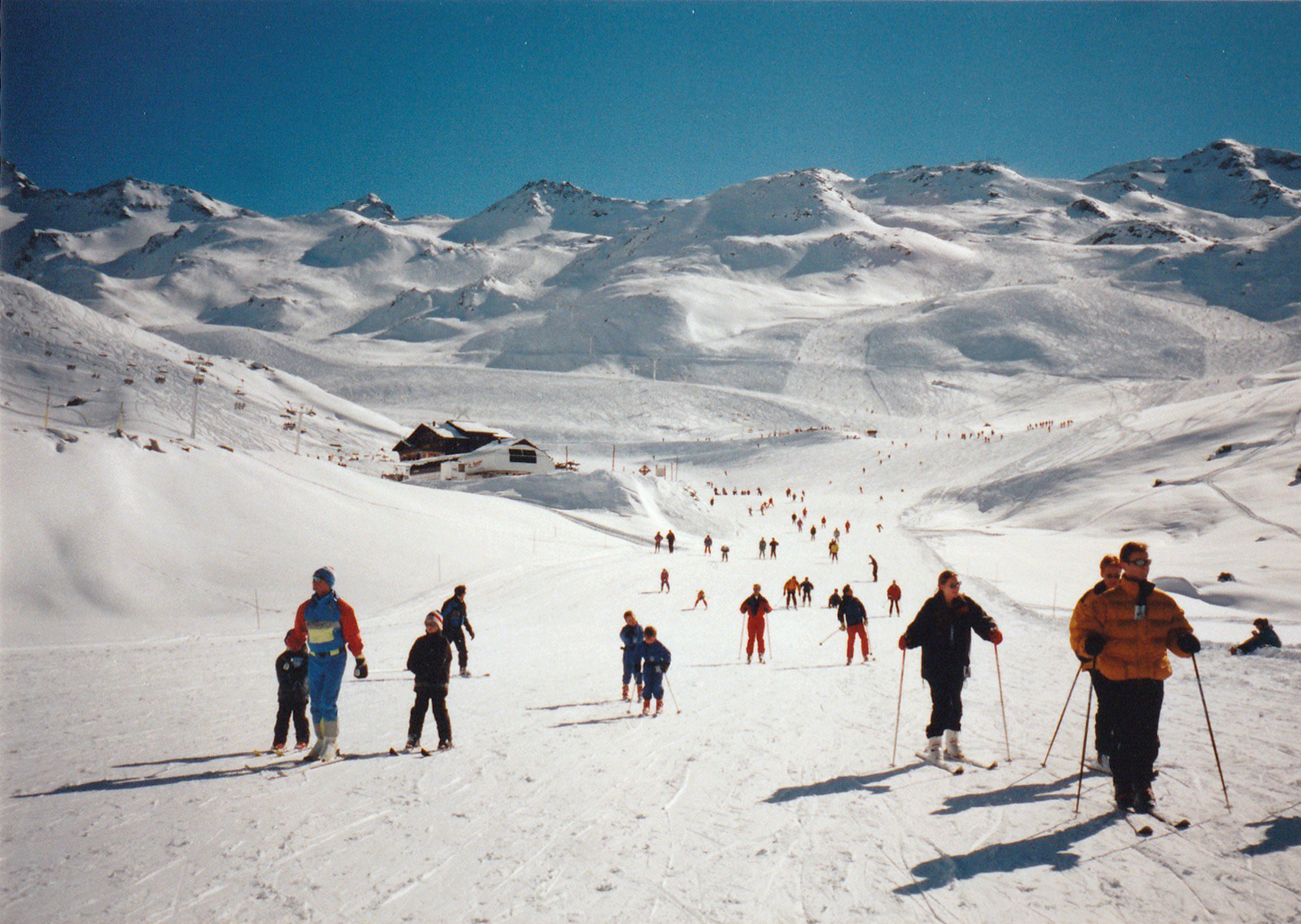 Skiing towards Val Thorens from the south 1998