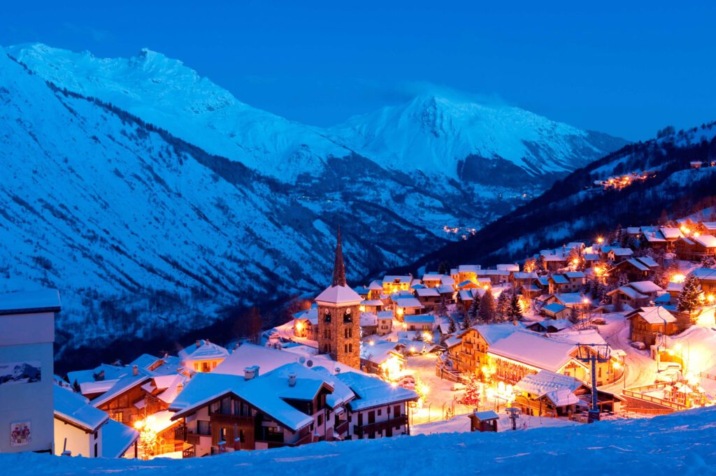 Ski resort in France