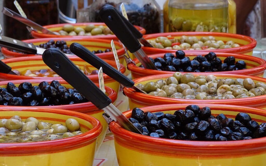 market olives in Saint Tropez