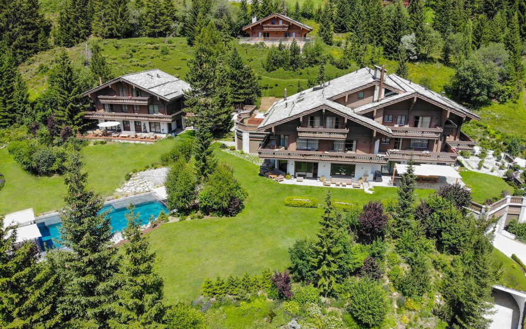 Ultima Crans Montana Aerial View during the Summer