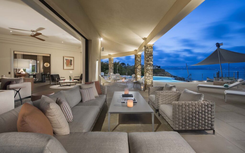 Waters Edge terrace night