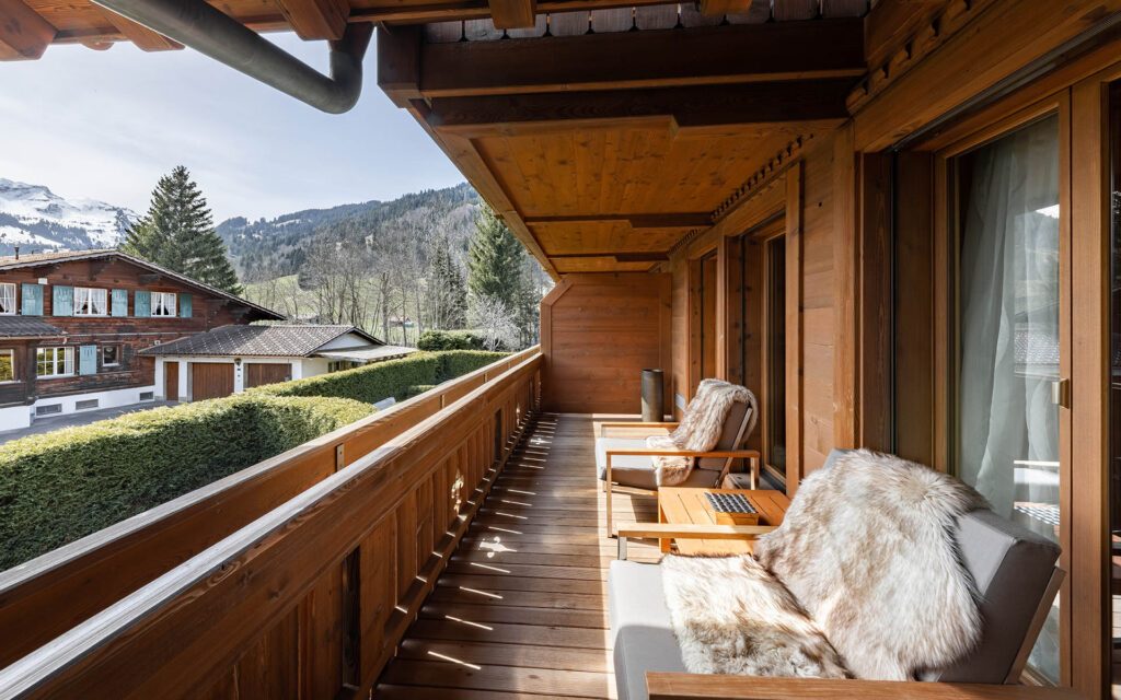 Breakfast on the Balcony  Four Bedroom Residence Ultima Gstaad