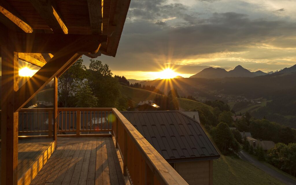 Megeve Summer Sunset - Luxury Ski Chalet