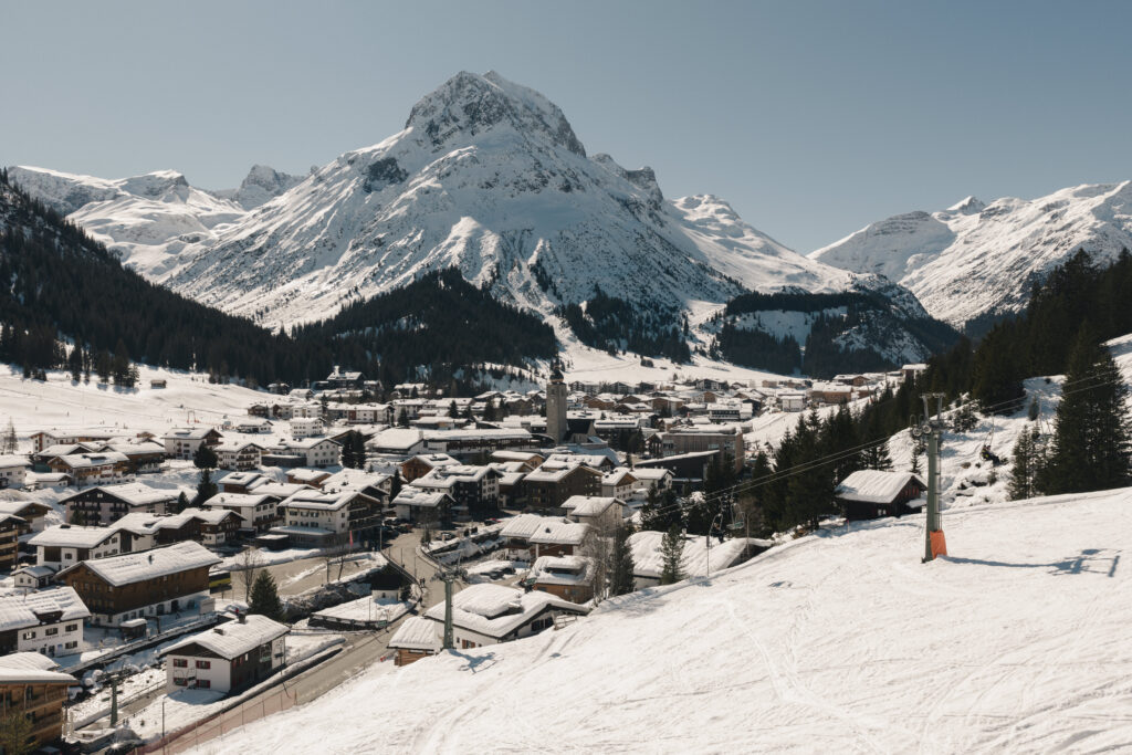 Drone shot from slopes